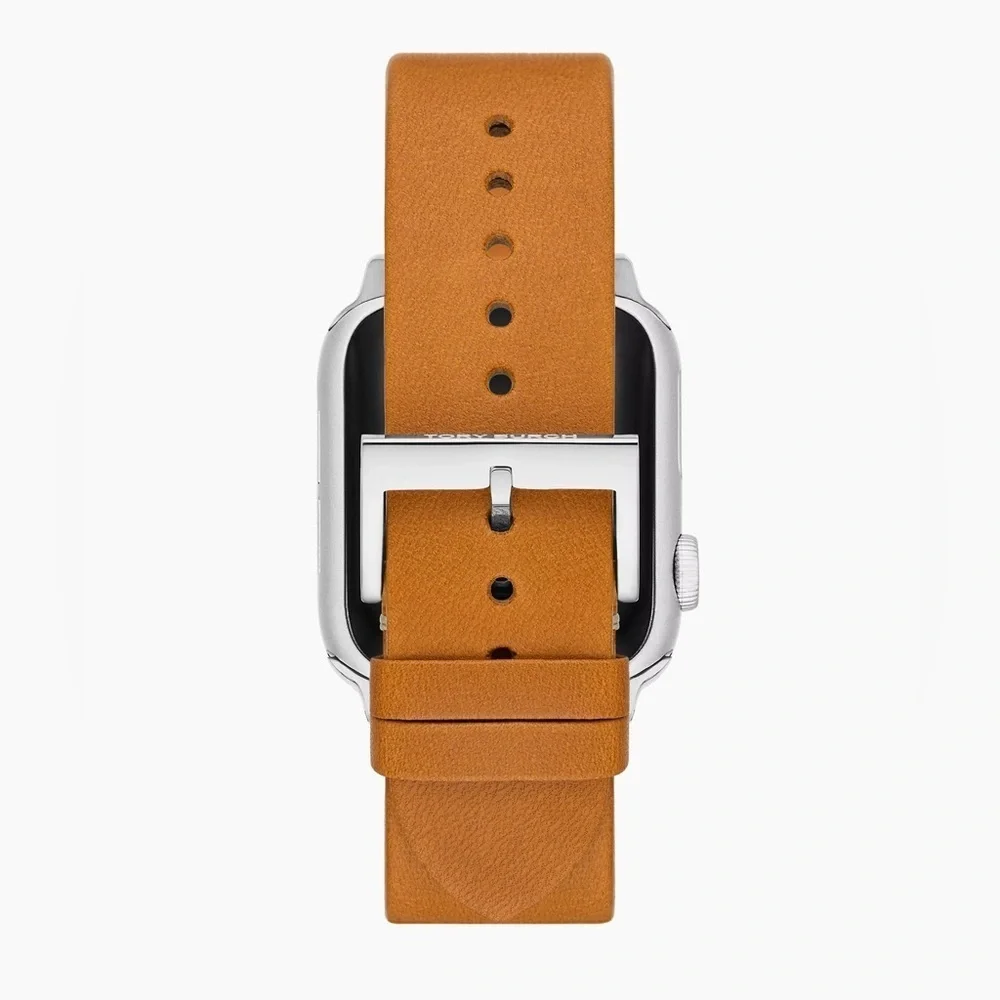 NWT! New! Tory Burch Apple Watch Band 38-45mm -Mcgraw Leather -Tan
